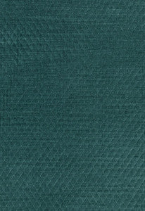 Paley Quilted Velvet Peacock 66924 by Schumacher Designer Fabric