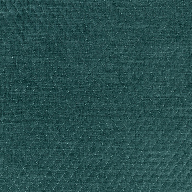 Paley Quilted Velvet Peacock 66924 by Schumacher Designer Fabric CHROMA COTTON 70% POLYESTER 16% ITALY MARTINDALE 42,000 </p><p>Repeat: Horizontal: 1" (3CM) and Vertical: 1 1/2" (4CM) 55 - Swanky Fabrics -