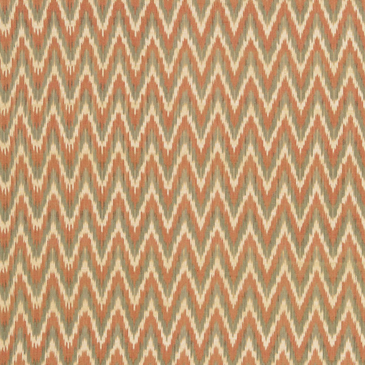 Adari Cotton Ikat Sienna 66940 by Schumacher Designer Fabric CHROMA See Sample INDIA LIGHT DUTY </p><p>Repeat: Horizontal: 2 3/8" (6CM) and Vertical: 2 1/2" (6CM) 52" WIDE (132CM) - Swanky Fabrics -