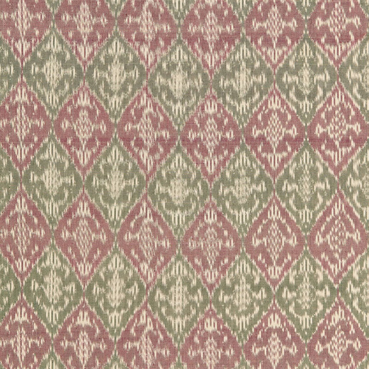Varanasi Cotton Ikat Mulberry 66950 by Schumacher Designer Fabric CHROMA COTTON 100% INDIA </p><p>Repeat: Horizontal: 4 1/4" (11CM) and Vertical: 7 1/8" (18CM) 52 - Swanky Fabrics -
