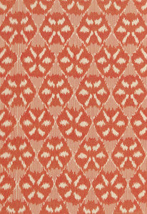 Darjeeling Cotton Ikat Persimmon 66963 by Schumacher Designer Fabric