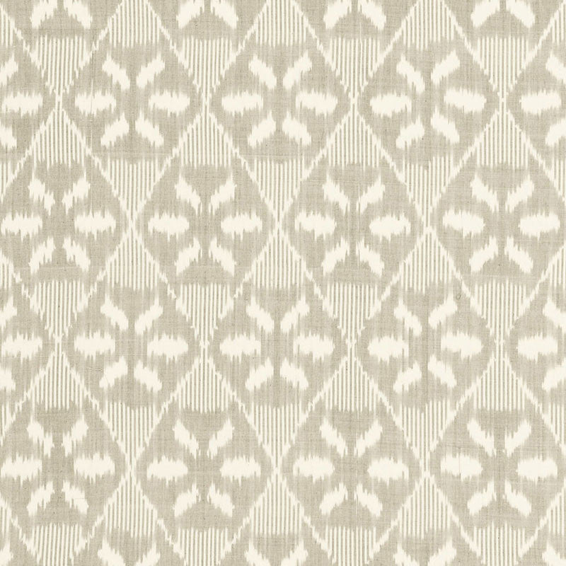 Darjeeling Cotton Ikat Stone 66964 by Schumacher Designer Fabric CHROMA See Sample INDIA LIGHT DUTY </p><p>Repeat: Horizontal: 6 5/8" (17CM) and Vertical: 11" (28CM) 52" WIDE (132CM) - Swanky Fabrics -