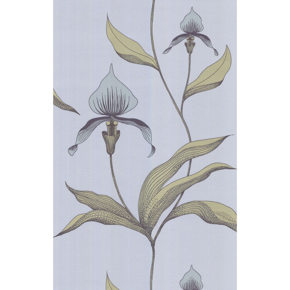 Orchid Blue Gr by Cole & Son Designer Wallcovering COLE & SON NEW CONTEMPORARY PAPER - 100% United Kingdom Horizontal: 0 and Vertical: 28.5 20.5 - Swanky Fabrics -