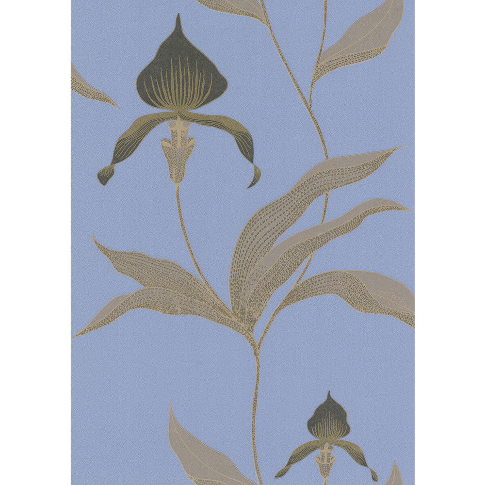 Orchid Blue/Bl by Cole & Son Designer Wallcovering COLE & SON NEW CONTEMPORARY PAPER - 100% United Kingdom Horizontal: 0 and Vertical: 28.5 20.5 - Swanky Fabrics -