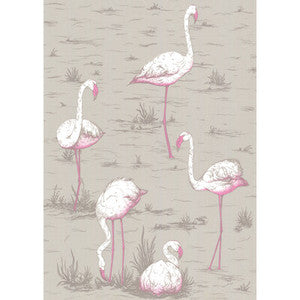 Flamingos Grey 66/6042.CS.0 By Cole & Son Designer Wallcovering