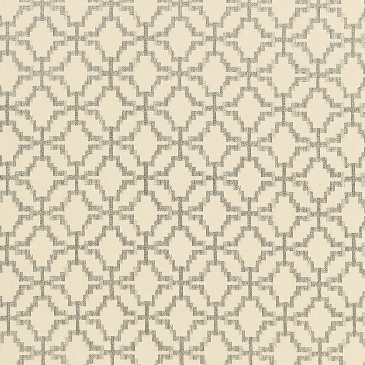Sarana Linen Embroidery Oatmeal 67011 by Schumacher Designer Fabric CHROMA See Sample INDIA HEAVY DUTY </p><p>Repeat: Horizontal: 5" (13CM) and Vertical: 5" (13CM) 52 1/2" WIDE (133CM) - Swanky Fabrics -