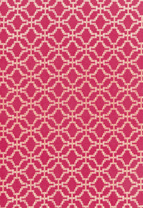 Sarana Linen Embroidery Raspberry 67012 by Schumacher Designer Fabric