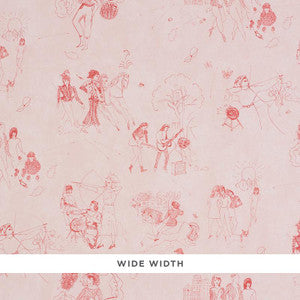 Toile De Femmes Poppy 5011082 by Schumacher Designer Wallpaper
