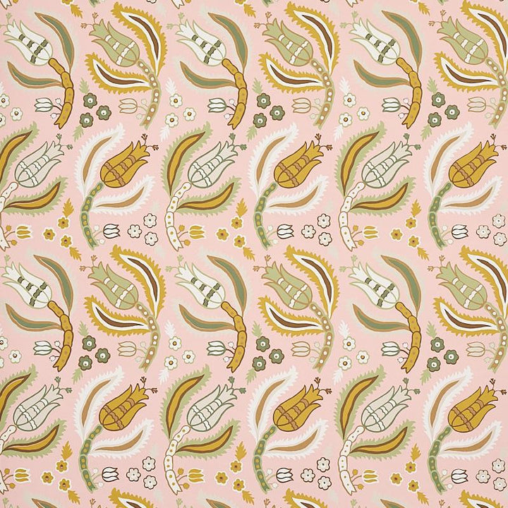 Malabar Vine Blush 5012342 by Schumacher Designer Wallpaper East Meets West 9.0" - Swanky Fabrics -