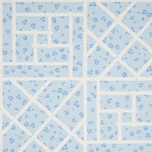 Fancy Beast Sky Blue 5012562 by Schumacher Designer Wallpaper