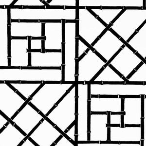 Trellis Black 5012572 by Schumacher Designer Wallpaper