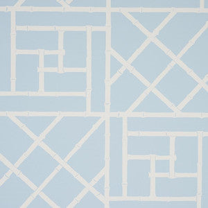 Trellis Sky Blue 5012573 by Schumacher Designer Wallpaper