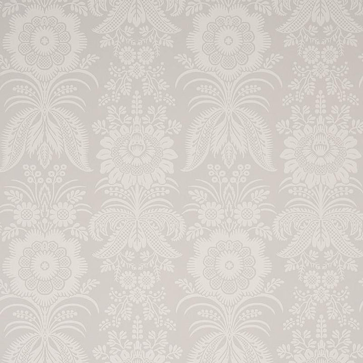 Greta Grey 5012721 by Schumacher Designer Wallpaper New Traditional 27.0" - Swanky Fabrics -