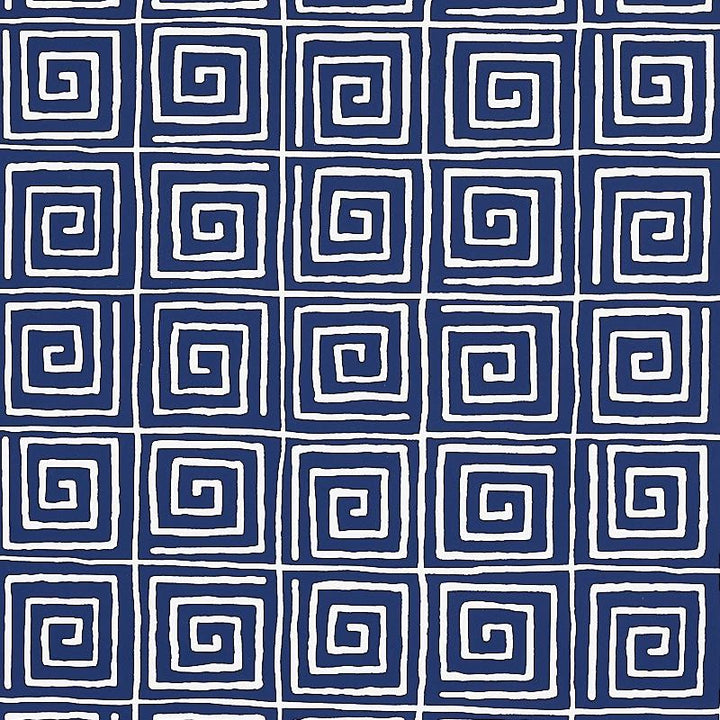 Trousdale Midnight Blue 5012813 by Schumacher Designer Wallpaper Cristina Buckley 13.5" - Swanky Fabrics -