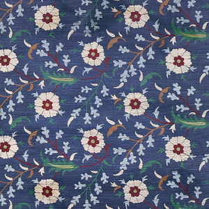 Floralia Sisal Indigo 5012831 by Schumacher Designer Wallpaper