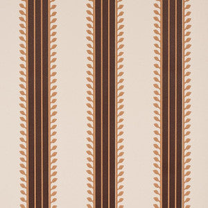 Etruscan Stripe Brown 5012850 by Schumacher Designer Wallpaper