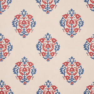Constantine Red & Blue 5012882 by Schumacher Designer Wallpaper