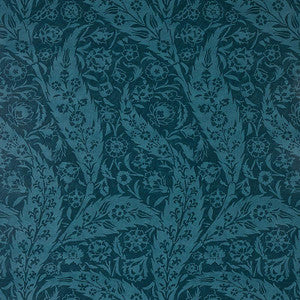 Saz Paisley Peacock 5012903 by Schumacher Designer Wallpaper