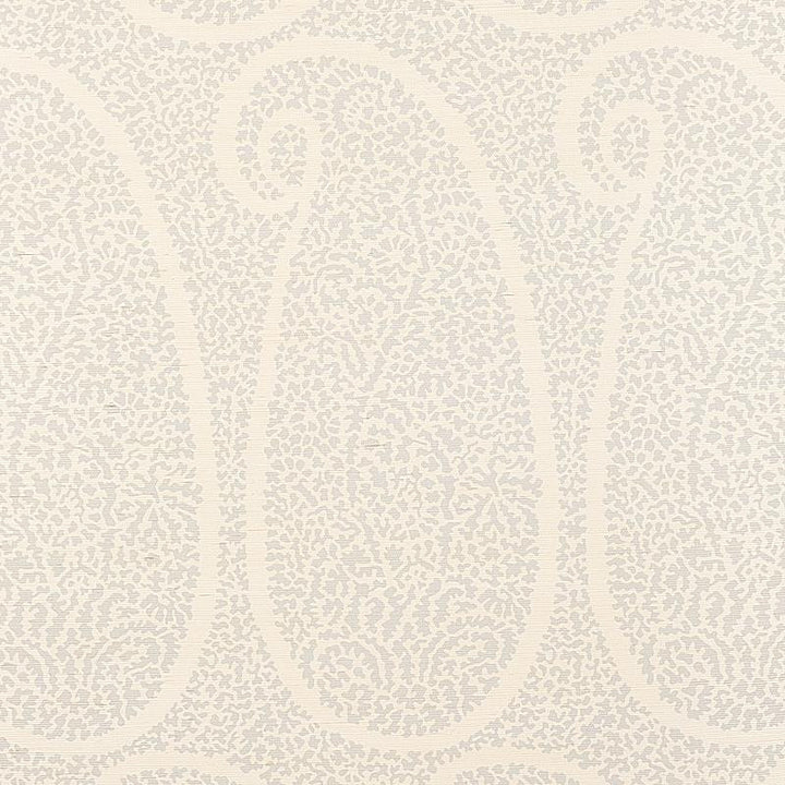 Ambala Paisley Sisal Slate 5013031 by Schumacher Designer Wallpaper Printed Grasscloths 34.0" - Swanky Fabrics -