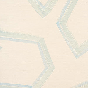 Enzo Sisal Blue 5013050 by Schumacher Designer Wallpaper