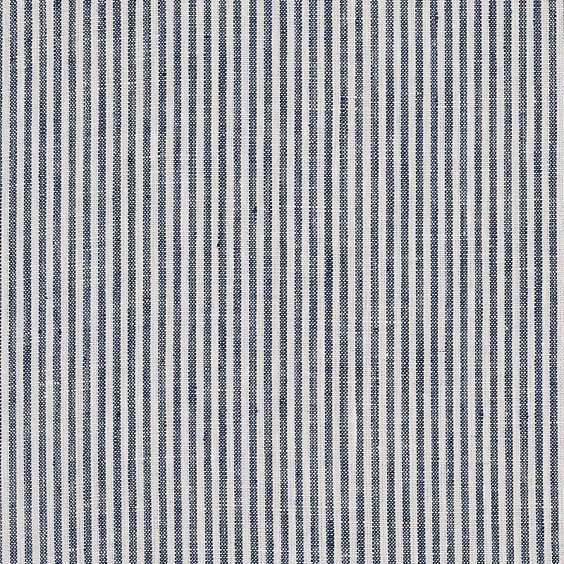 Wesley Ticking Stripe Indigo 65987 by Schumacher Designer Fabric New Traditional - Swanky Fabrics -