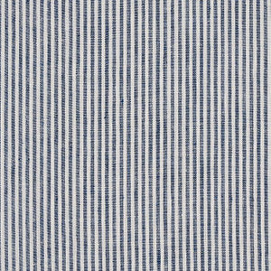 Wesley Ticking Stripe Indigo 65987 by Schumacher Designer Fabric