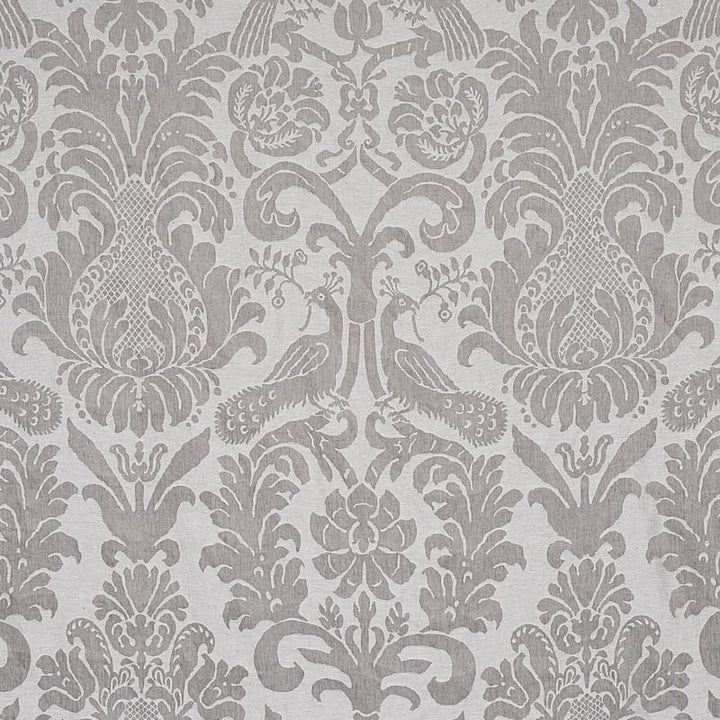 Anna Damask Grey 68436 by Schumacher Designer Fabric New Traditional 28.33" - Swanky Fabrics -