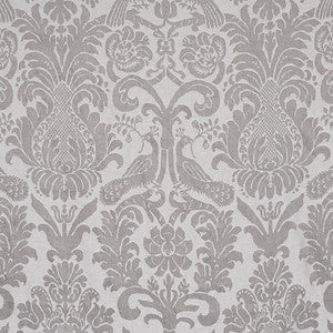Anna Damask Grey 68436 by Schumacher Designer Fabric