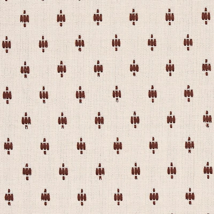 Barlow Light Brown On Ivory 75533 by Schumacher Designer Fabric New Traditional - Swanky Fabrics -
