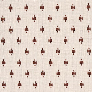 Barlow Light Brown On Ivory 75533 by Schumacher Designer Fabric