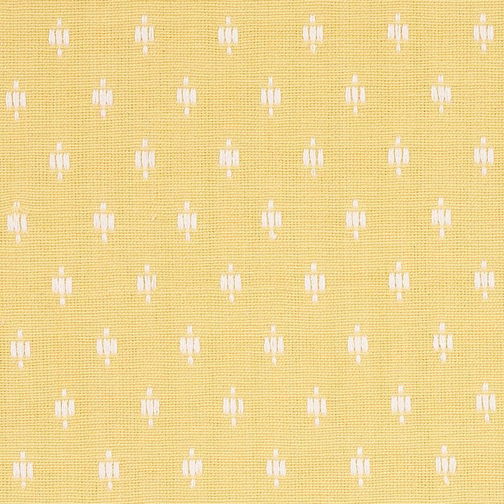 Barlow Ivory On Yellow 75534 by Schumacher Designer Fabric New Traditional - Swanky Fabrics -