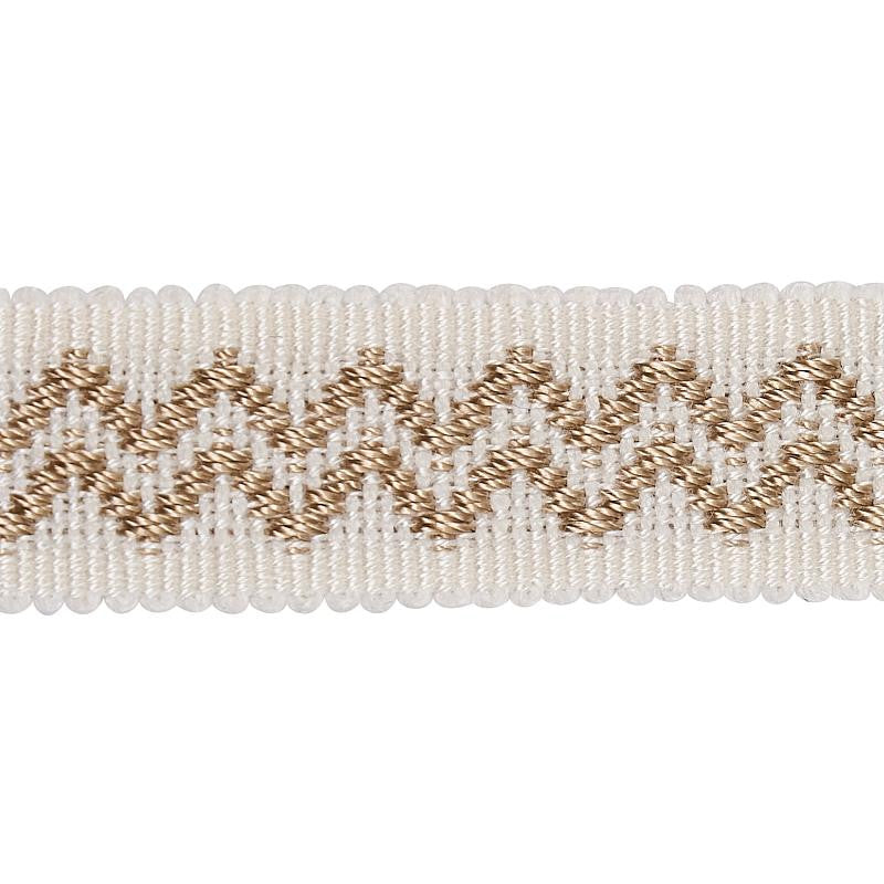 Ebba Tape Ivory 80293 by Schumacher Designer Trim New Traditional Iii - Swanky Fabrics -