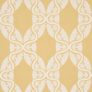 Siljan Yellow 80312 by Schumacher Designer Fabric