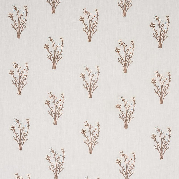 Stora Embroidery Ivory 80401 by Schumacher Designer Fabric New Traditional 13.0" - Swanky Fabrics -
