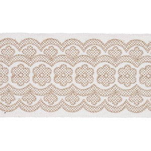 Astrid Embroidered Tape Natural 80440 by Schumacher Designer Trim