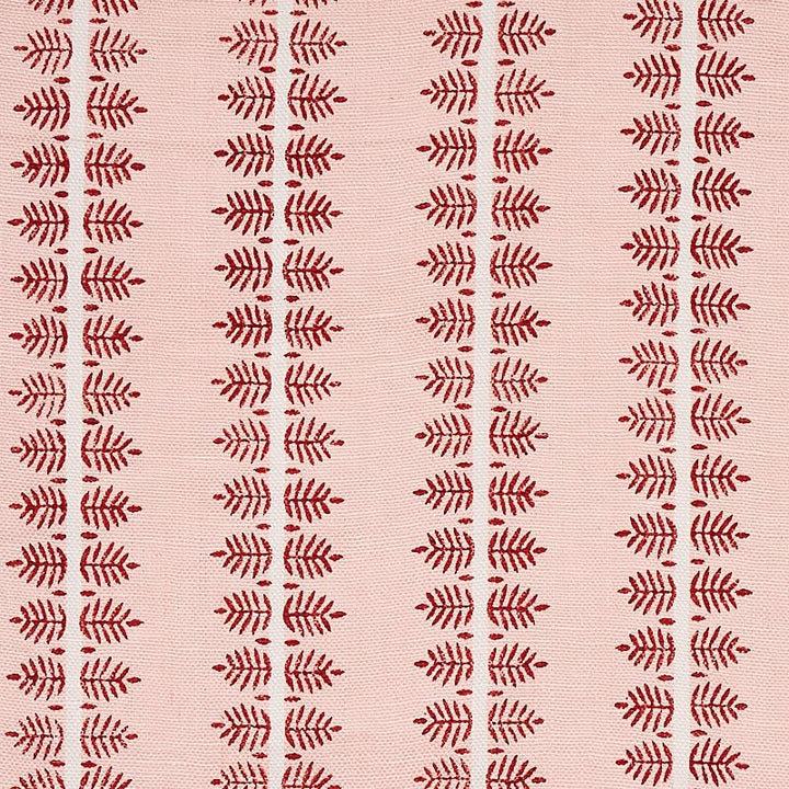 Alva Hand Block Print Blush 80520 by Schumacher Designer Fabric New Traditional 3.25" - Swanky Fabrics -
