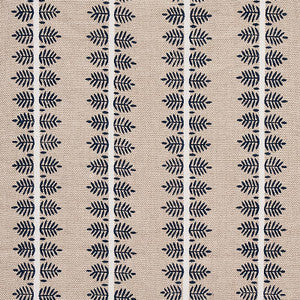 Alva Hand Block Print Blue 80522 by Schumacher Designer Fabric