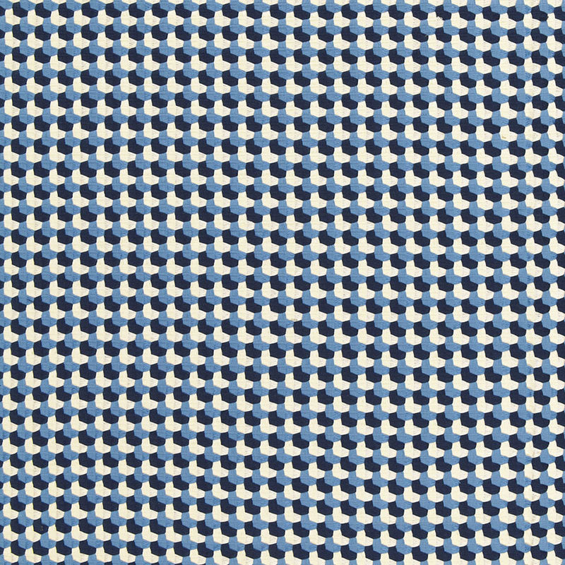 Crosstown Weave Navy 67101 by Schumacher Designer Fabric CHROMA See Sample INDIA . </p><p>Repeat: Horizontal: 1" (3CM) and Vertical: 1" (3CM) 53" WIDE (135CM) - Swanky Fabrics -