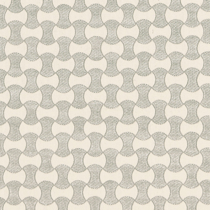 Nolita Embroidery Zinc 67110 by Schumacher Designer Fabric ESSENTIALS: SMALL-SCALE UPHOLSTERY I See Sample INDIA . </p><p>Repeat: Horizontal: 3/4" (2CM) and Vertical: 1 1/2" (4CM) 50 5/8" (129CM) - Swanky Fabrics -