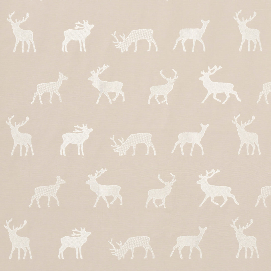 Caribou Embroidery Parchment 67163 by Schumacher Designer Fabric