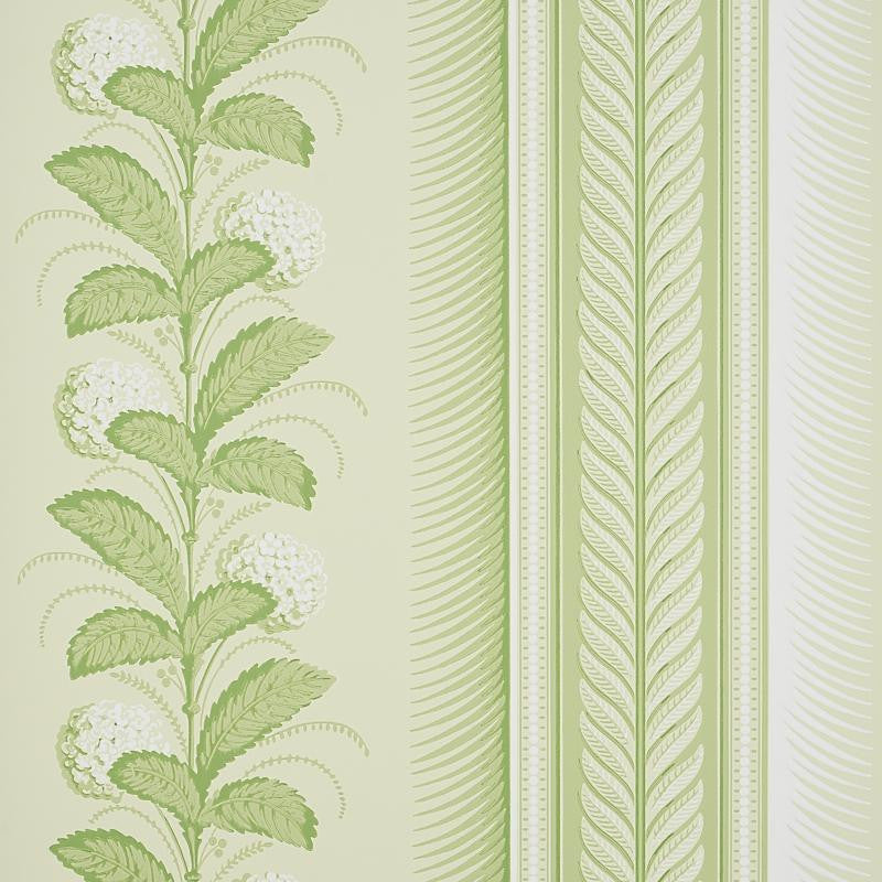 Hydrangea Drape Green 5004456 by Schumacher Designer Wallpaper Hobe Erwin 27.0" - Swanky Fabrics -