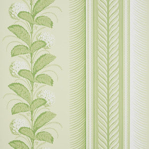 Hydrangea Drape Green 5004456 by Schumacher Designer Wallpaper