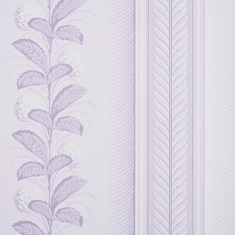 Hydrangea Drape Lilac 5004457 by Schumacher Designer Wallpaper Hobe Erwin 27.0" - Swanky Fabrics -