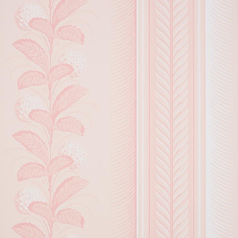Hydrangea Drape Blush 5004458 by Schumacher Designer Wallpaper Hobe Erwin 27.0" - Swanky Fabrics -