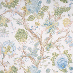 Indian Arbre Soft Green 5010493 by Schumacher Designer Wallpaper