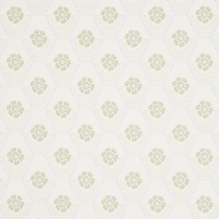 Hive Bloom Sage 5013160 by Schumacher Designer Wallpaper Hobe Erwin - Swanky Fabrics -