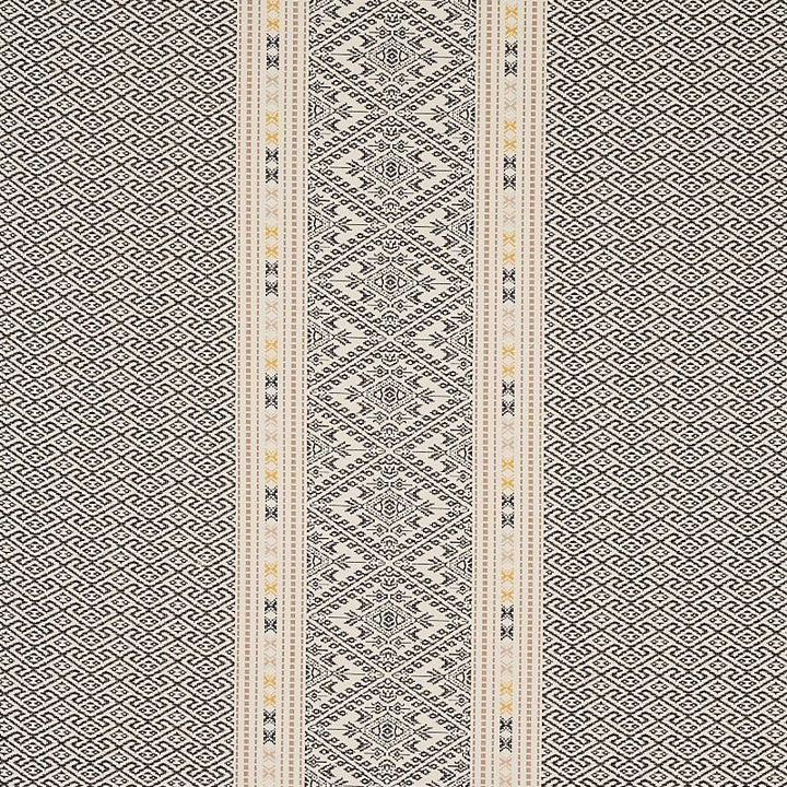 Ruiz Jacquard Black 80610 by Schumacher Designer Fabric Tapis 26.67" - Swanky Fabrics -