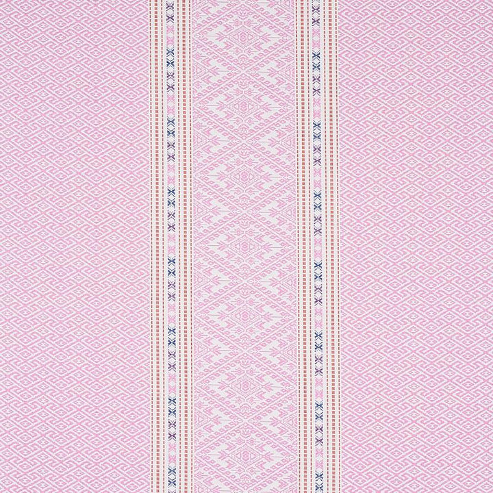 Ruiz Jacquard Pink 80612 by Schumacher Designer Fabric Tapis 26.67" - Swanky Fabrics -