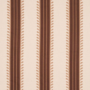 Etruscan Stripe Brown 80722 by Schumacher Designer Fabric