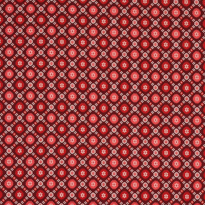 Larissa Burgundy 80771 by Schumacher Designer Fabric Cabana 1.5" - Swanky Fabrics -